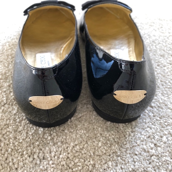 Jimmy Cho Patent Gala Loafers in Black - Picture 5 of 8